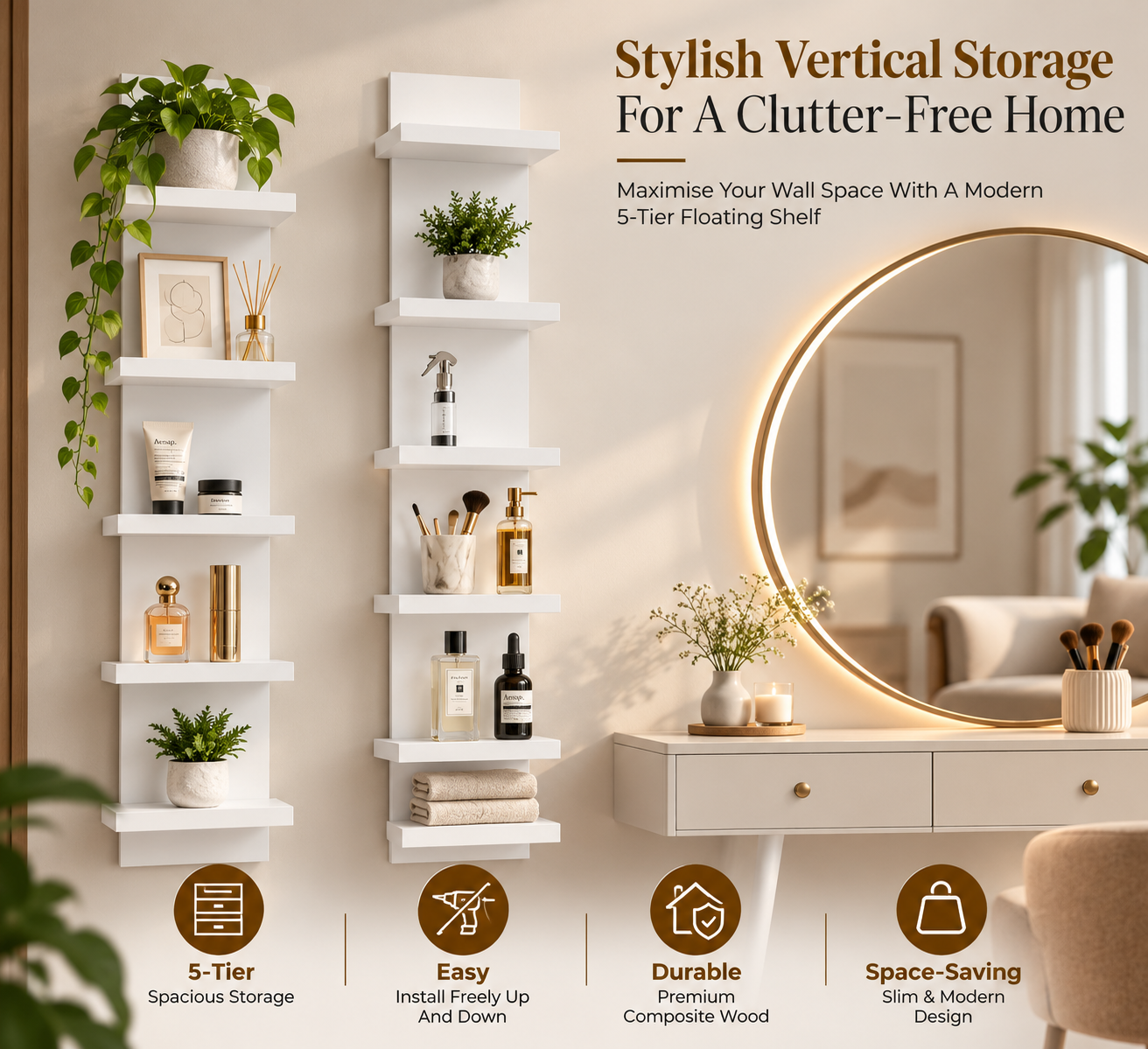 5 Tier Wall Shelf 1 5 Tier Wall Shelf 1