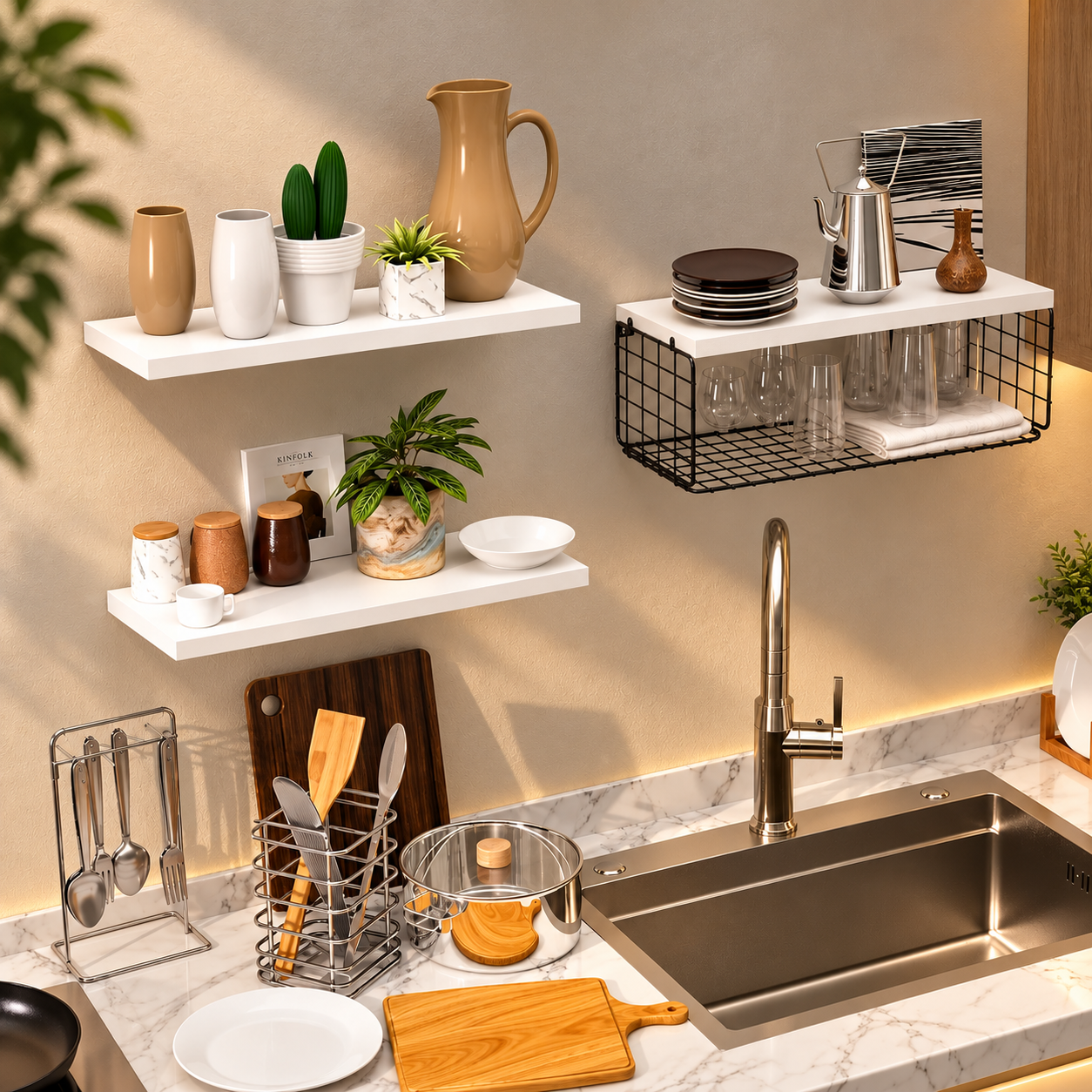 Bathroom Shelves Over Toilet With Storage Basket 6