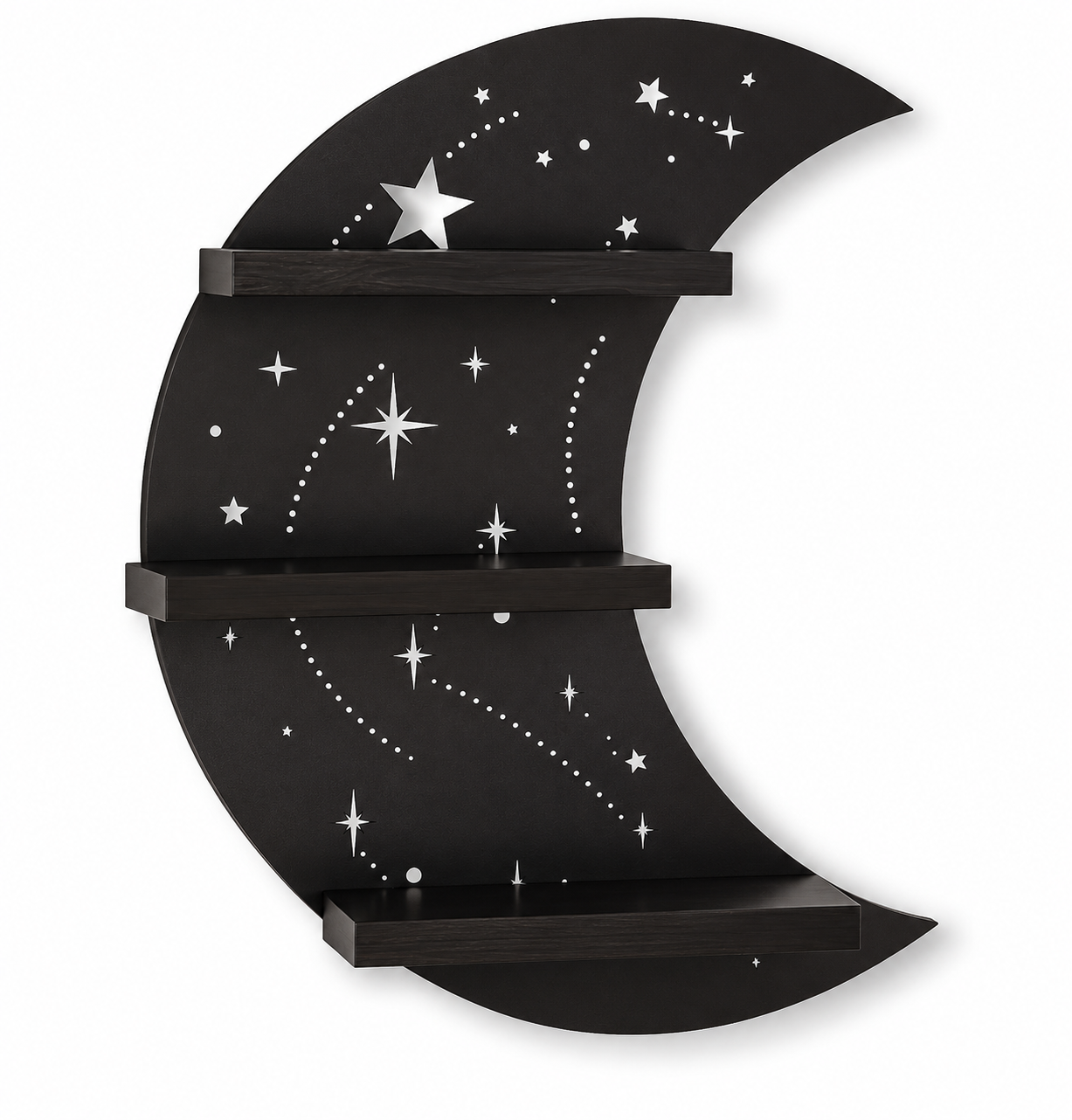Crescent Moon Shelf With LED Light 3