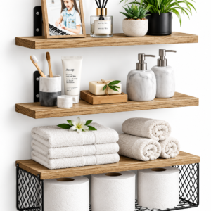 Farmhouse Bathroom Shelves