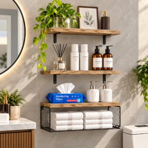 Farmhouse Bathroom Shelves 5