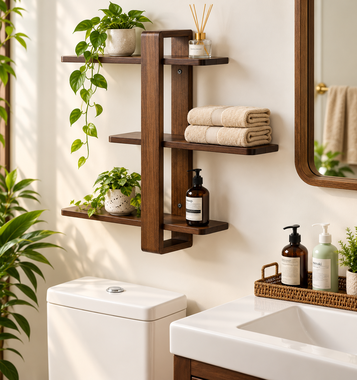 Mid Century Modern Floating Shelves 3