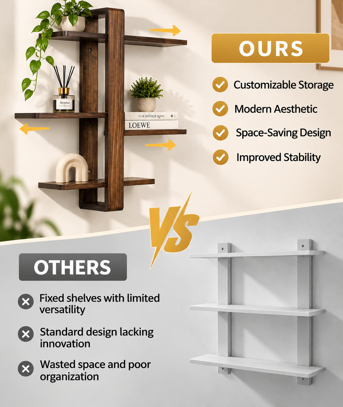 Mid Century Modern Floating Shelves 4