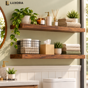 Rustic Floating Shelves, 22 Inch Set of 2 Luxora Shelves 2