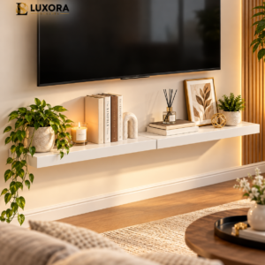 Rustic Floating Shelves, 22 Inch Set of 2 Luxora Shelves 3