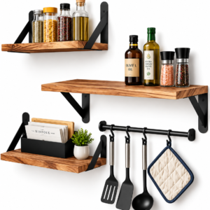 Vintage Oak Floating Shelf