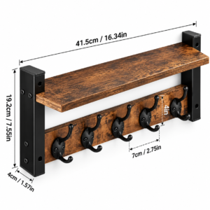Wall Mounted Coat Rack With Shelf 1