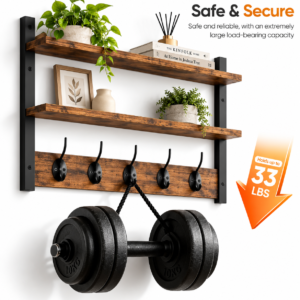 Wall Mounted Coat Rack With Shelf 5