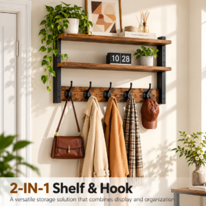 Wall Mounted Coat Rack With Shelf 6