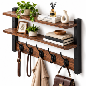 Wall Mounted Coat Rack With Shelf 7