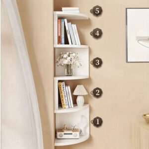 White Acrylic Corner Shelf 3