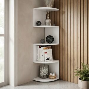 White Acrylic Corner Shelf 4