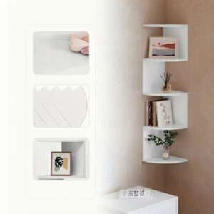 White Acrylic Corner Shelf 7