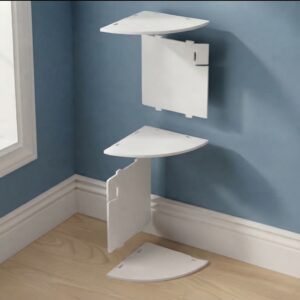White Acrylic Corner Shelf 8