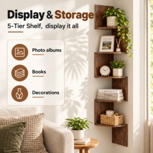 Wooden Corner Shelf 3