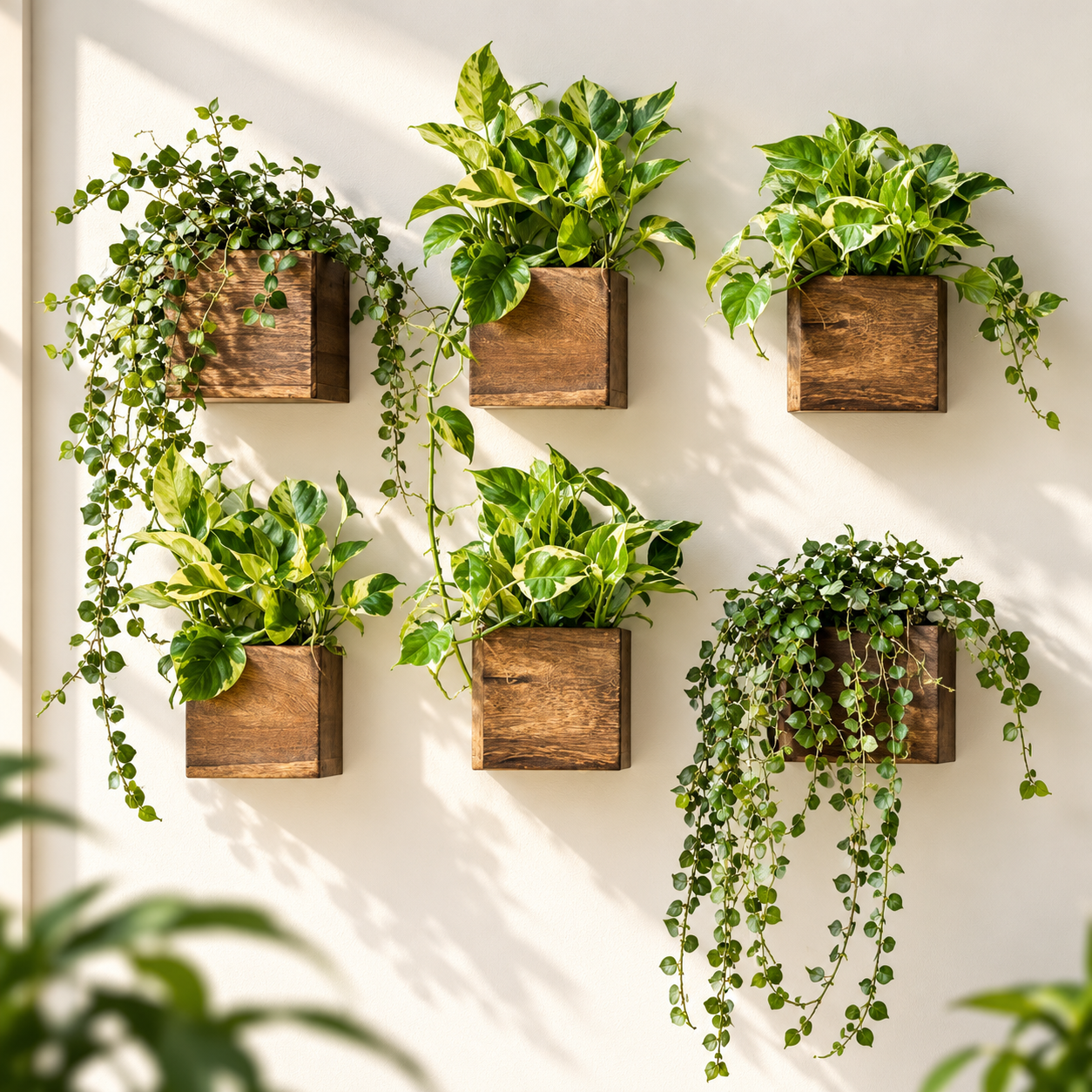 Wooden Wall Planter Shelf 1