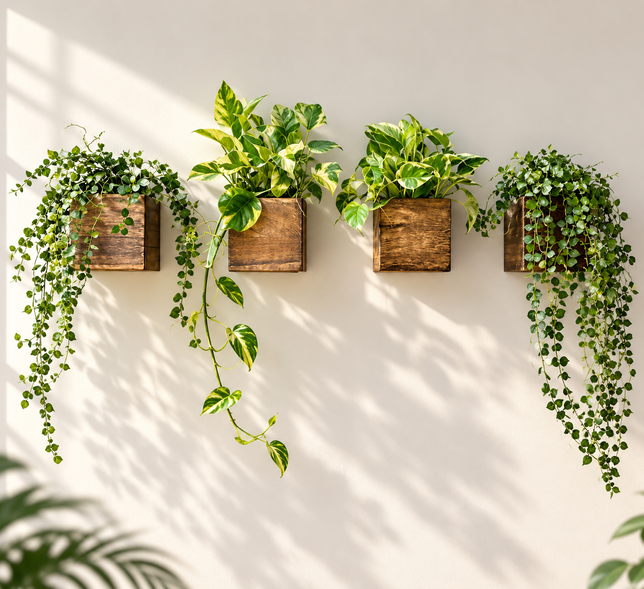 Wooden Wall Planter Shelf 3