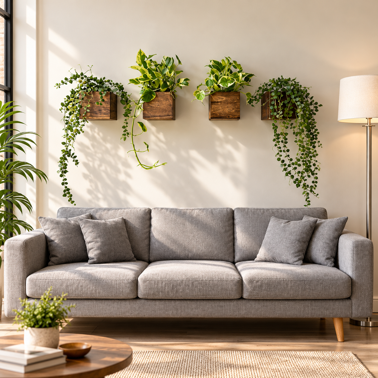 Wooden Wall Planter Shelf 5